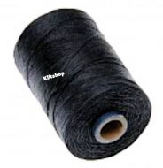 Black Bagpipe Hemp, waxed.