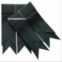 Bottle Green Plain Coloured Garter, Flashes