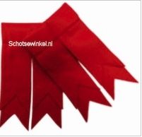 Scarlet Red Plain Coloured Garter, Flashes