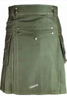 Budget Kilt, Utility Men's Kilt, Legergroen
