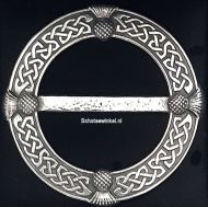 Scarf Ring - Fibula, Lady Crow 7.5 cm, Thistle 