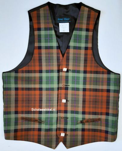 Waistcoat DFT tartan, maat 40