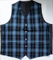 Vest Greyblue with bluestripes, maat 54